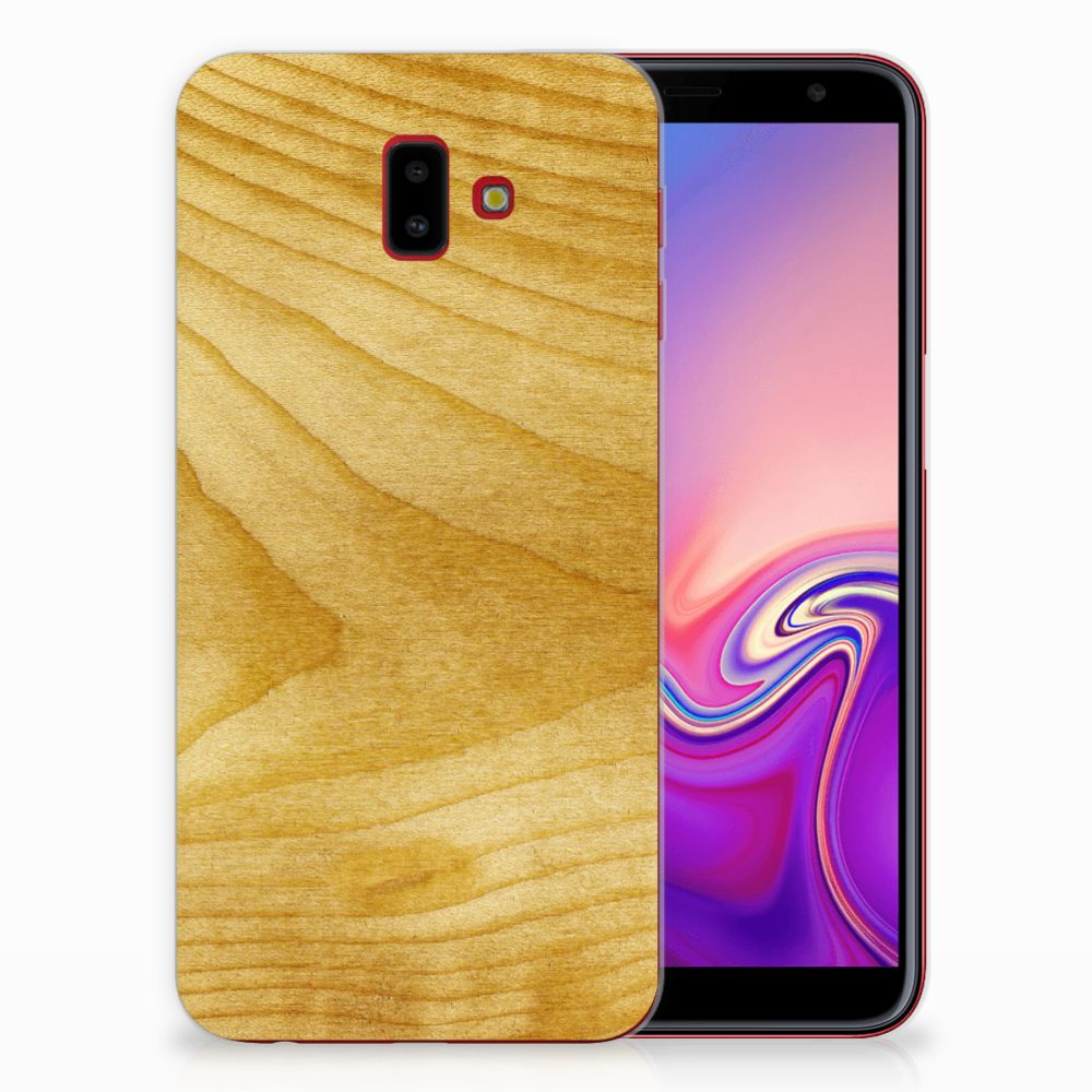 Samsung Galaxy J6 Plus (2018) Bumper Hoesje Licht Hout