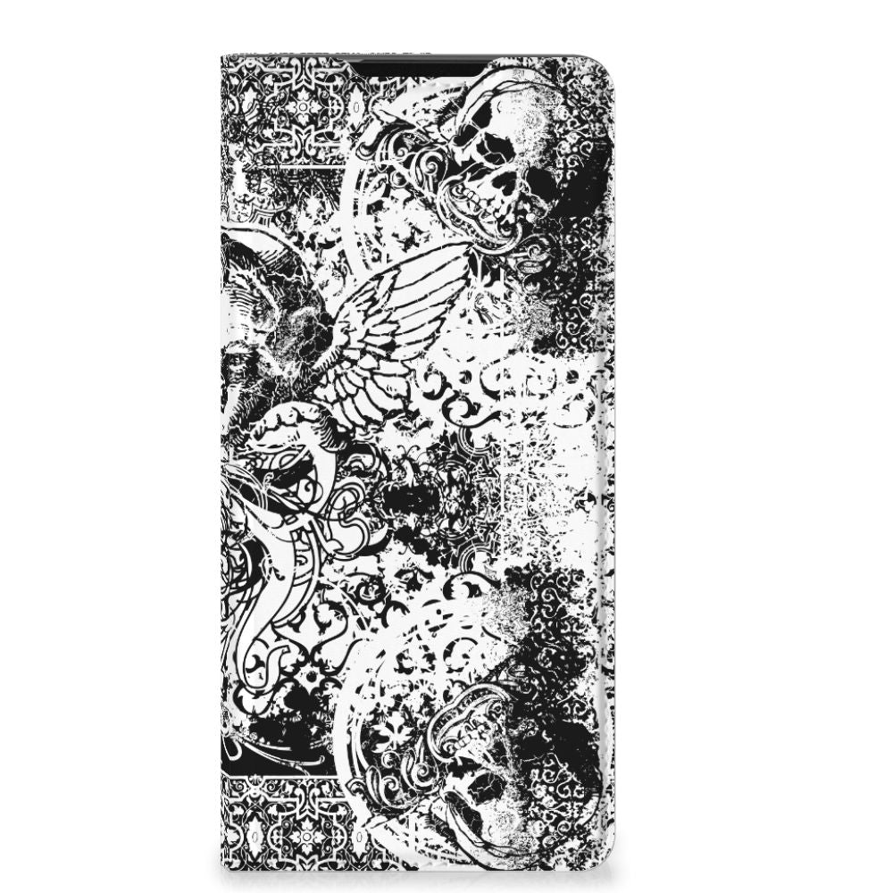 Mobiel BookCase Samsung Galaxy S21 Ultra Skulls Angel - B2C Telecom