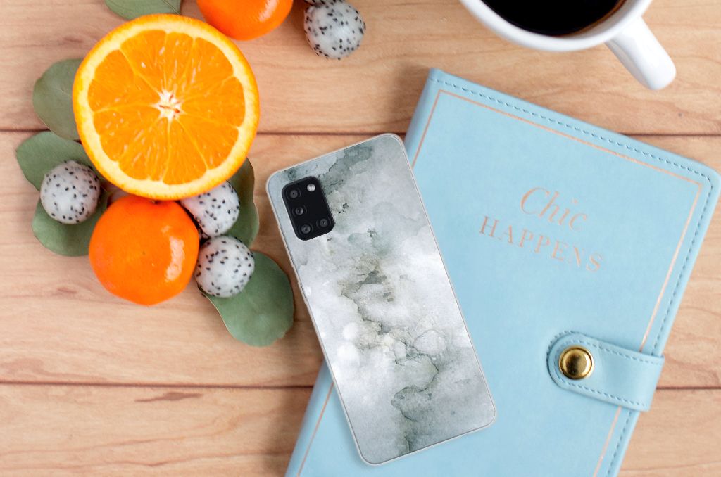 Hoesje maken Samsung Galaxy A31 Painting Grey B2C Telecom