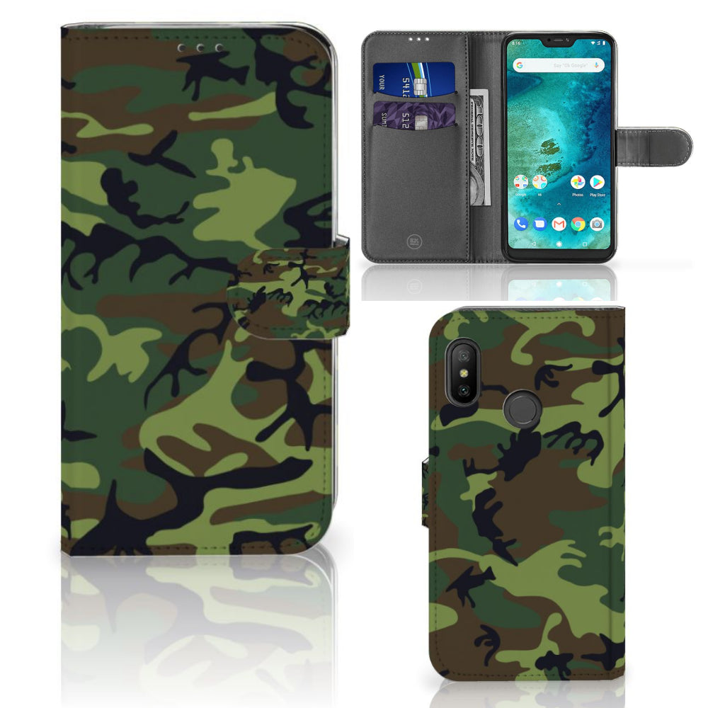 Xiaomi Mi A2 Lite Telefoon Hoesje Army Dark