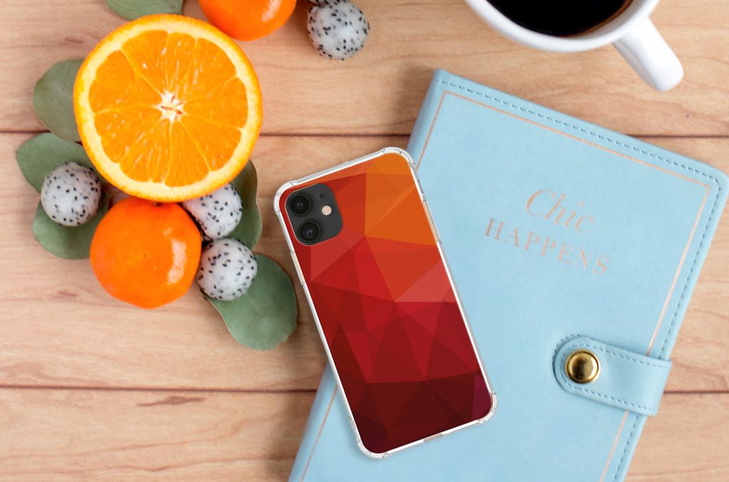 Shockproof Case voor Apple iPhone 11 Polygon Red B2C Telecom