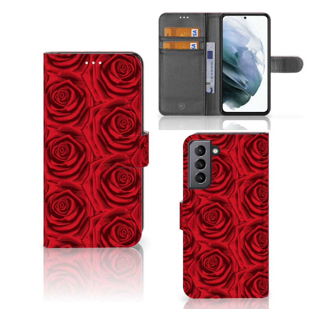 Samsung Galaxy S21 FE Hoesje Red Roses