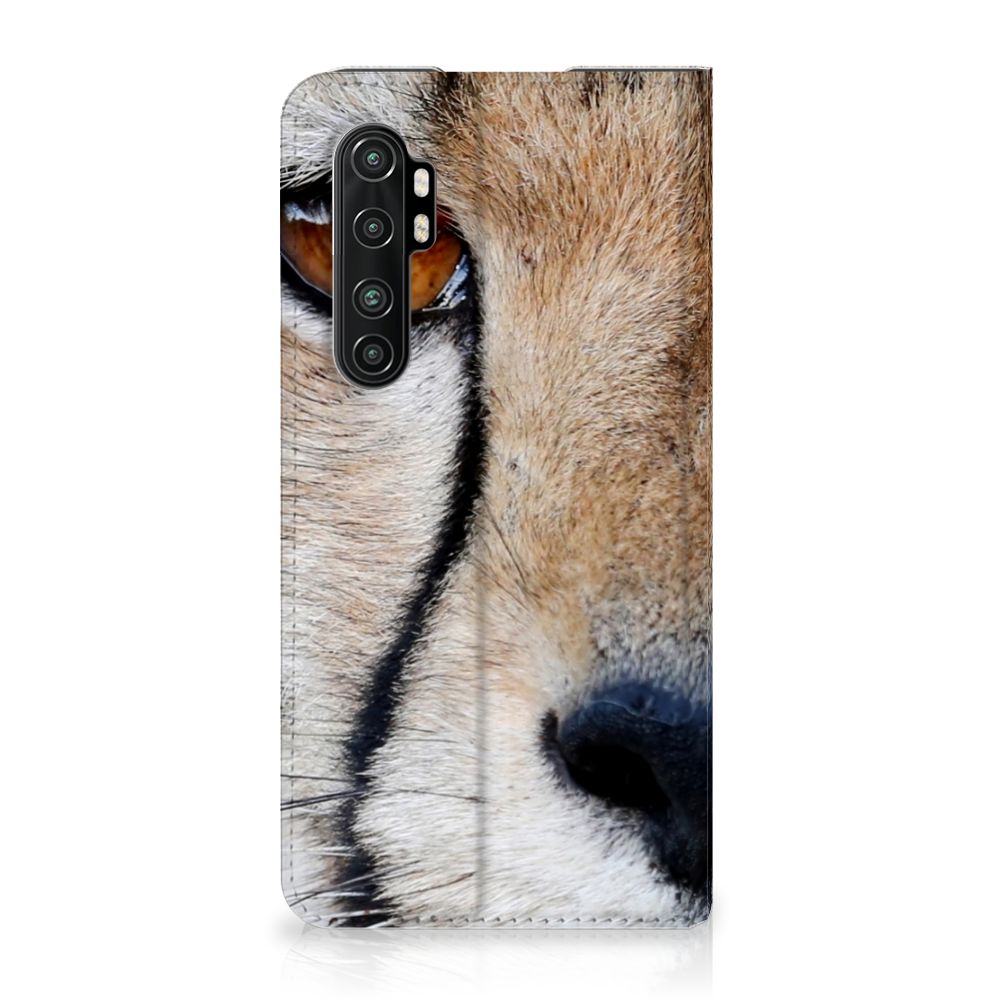 Xiaomi Mi Note 10 Lite Hoesje maken Cheetah met close-up afbeelding van een cheetah oog.