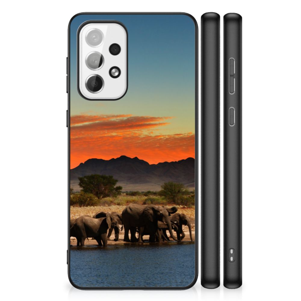 Samsung Galaxy A73 Dierenprint Telefoonhoesje Olifanten B2C Telecom