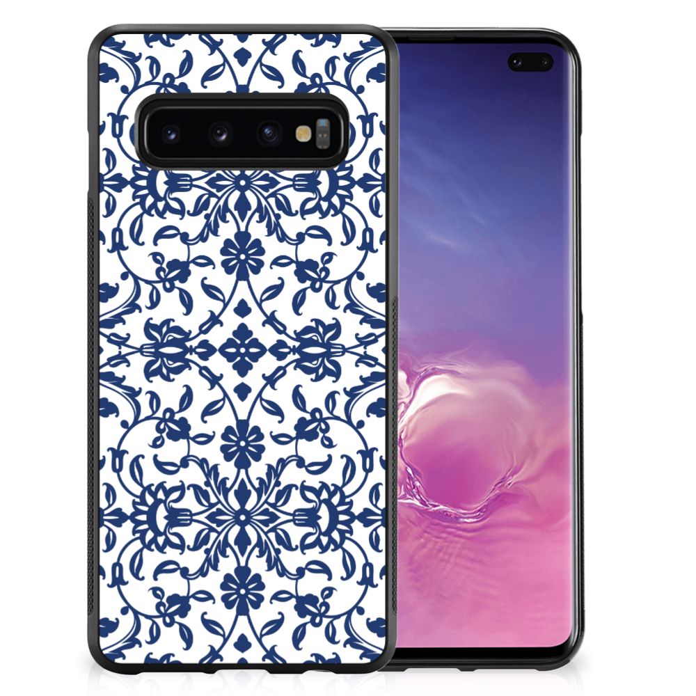 Samsung Galaxy S10+ Skin Case Flower Blue