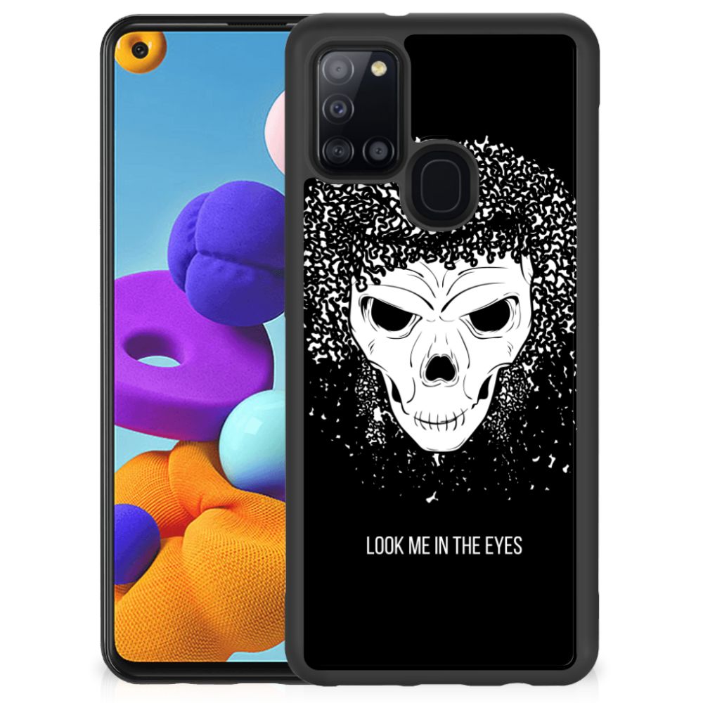 Mobiel Case Samsung Galaxy A21s Skull Hair