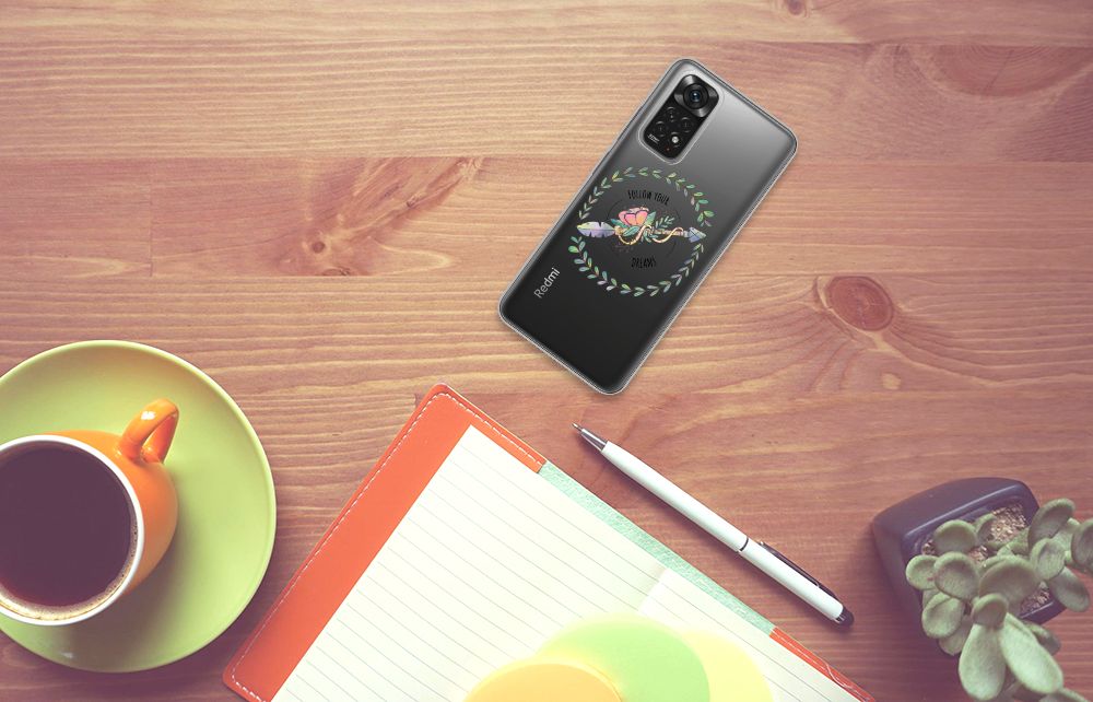 Xiaomi Redmi 10 | Redmi Note 11 4G Telefoonhoesje met Naam Boho Dreams B2C Telecom