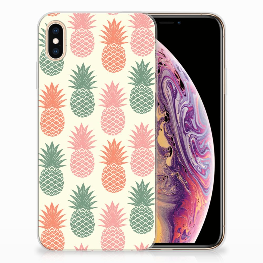 Apple iPhone Xs Max Siliconen Case Ananas