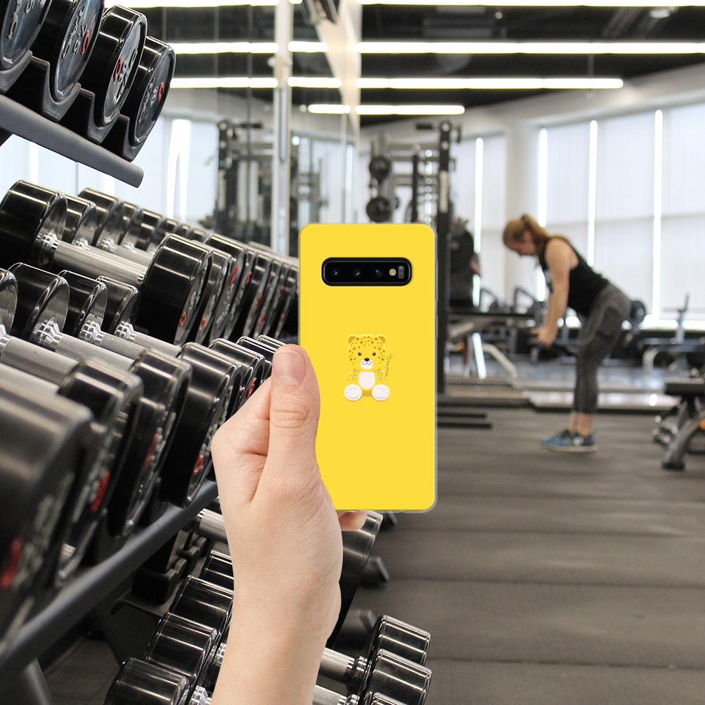 Samsung Galaxy S10 Telefoonhoesje met Naam Baby Leopard