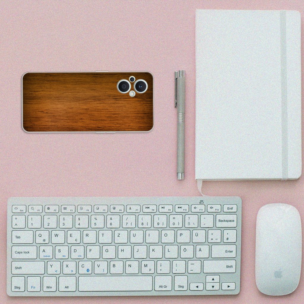 OPPO Reno8 Lite Bumper Hoesje Donker Hout B2C Telecom