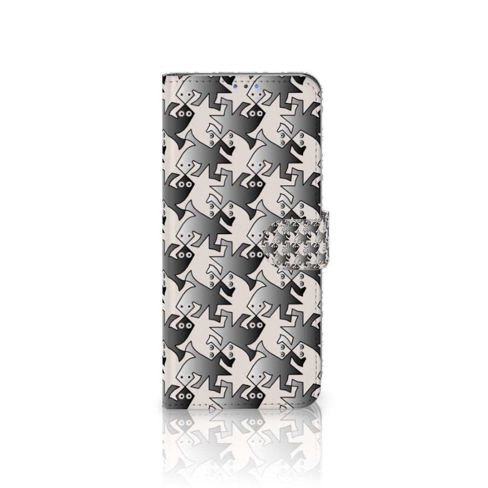 Motorola G8 Power Lite Telefoonhoesje met Pasjes Salamander Grey