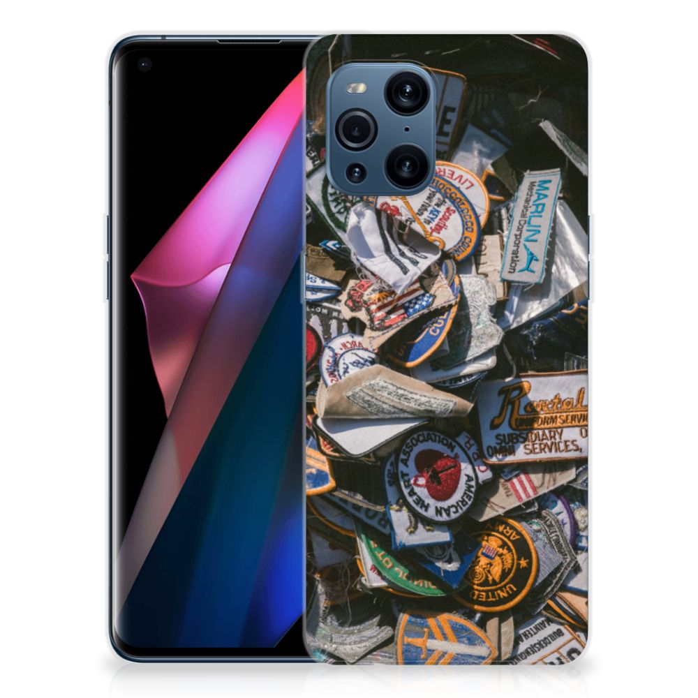 OPPO Find X3 | X3 Pro Siliconen Hoesje met foto Badges