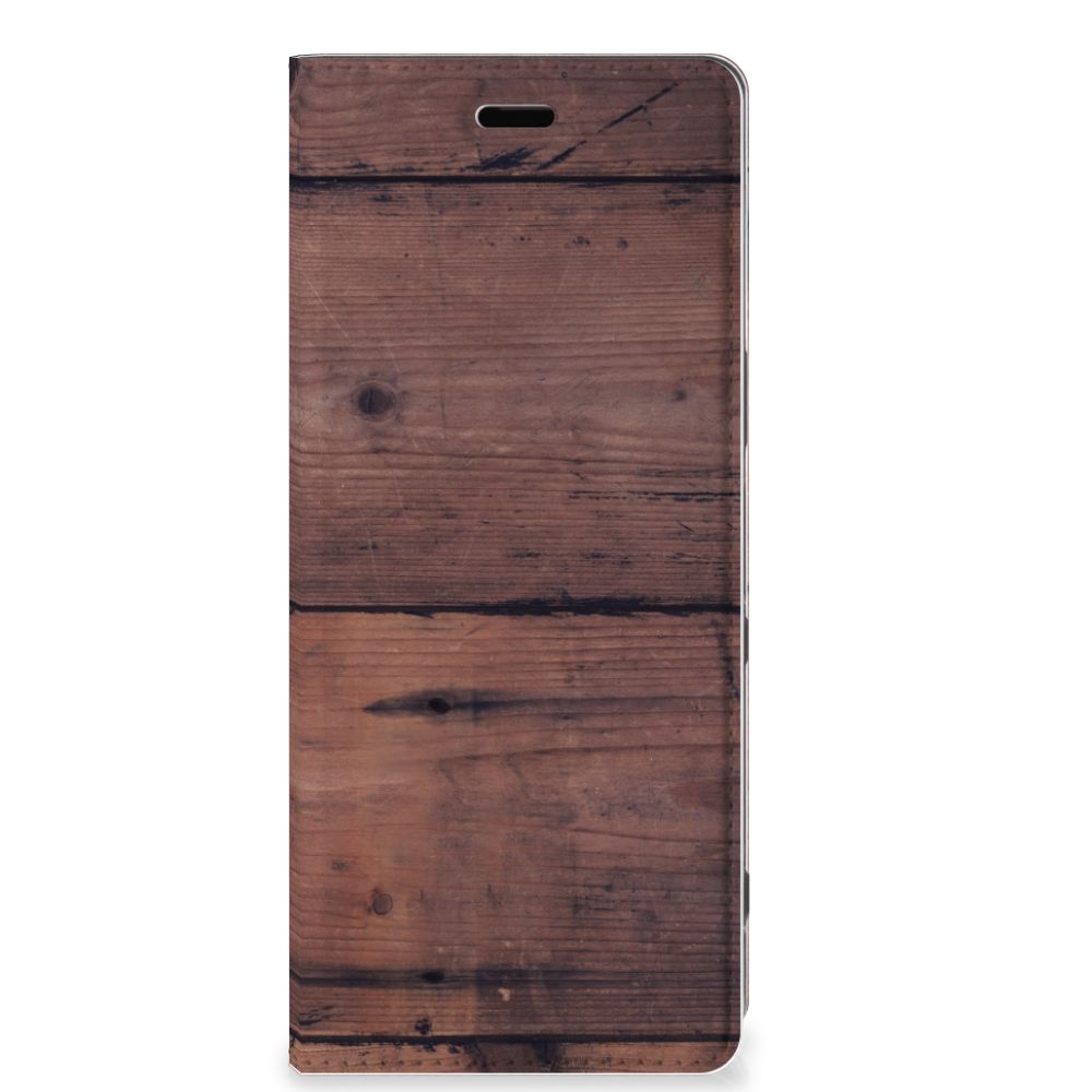 Sony Xperia 5 Book Wallet Case Old Wood