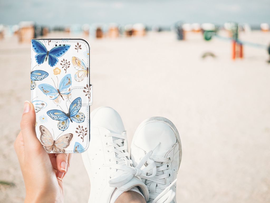 Telefoonhoesje met Pasjes voor Apple iPhone 11 Vlinder met kleurrijke vlinders op het strand 🦋