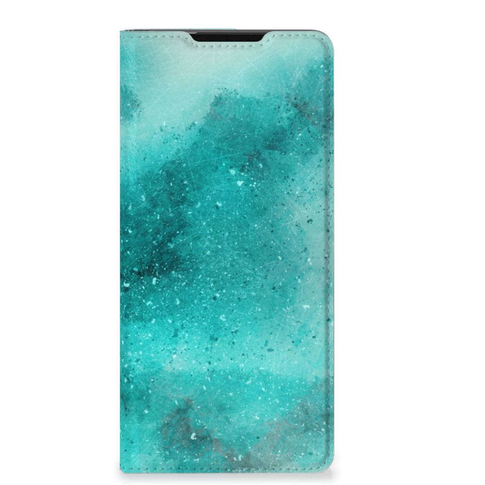 Bookcase Samsung Galaxy S21 Ultra Painting Blue - B2C Telecom