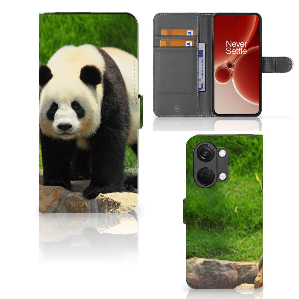 OnePlus Nord 3 Telefoonhoesje met Pasjes Panda