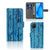 Huawei P40 Lite Book Style Case Wood Blue