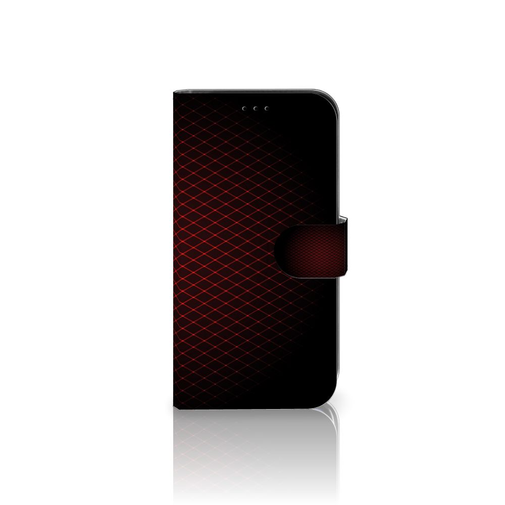 Apple iPhone 13 Telefoon Hoesje Geruit Rood met minimalistisch en strak design.