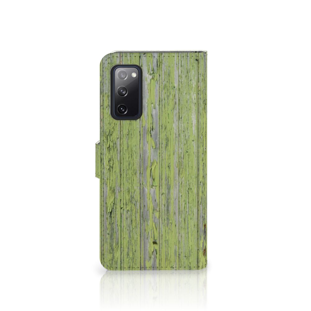 Samsung Galaxy S20 FE Book Style Case Green Wood