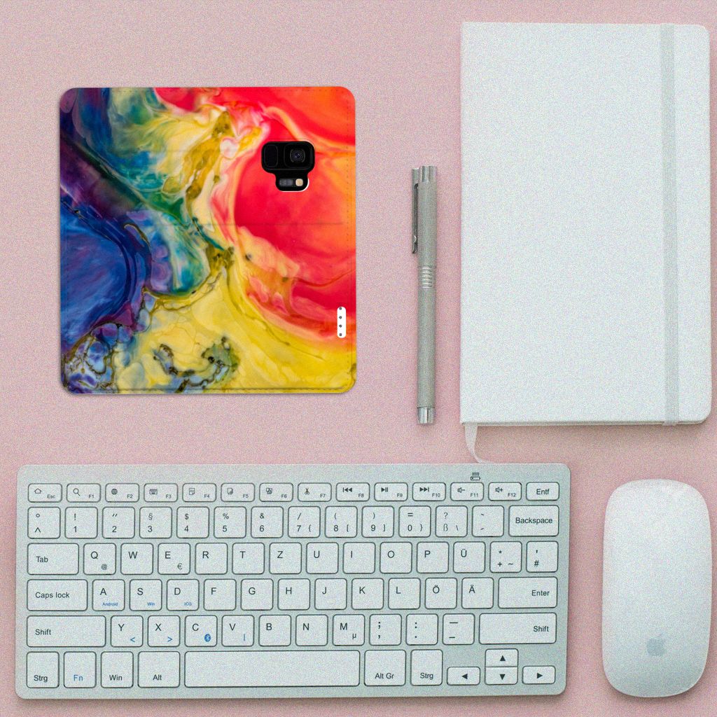 Bookcase Samsung Galaxy S9 Watercolor Dark