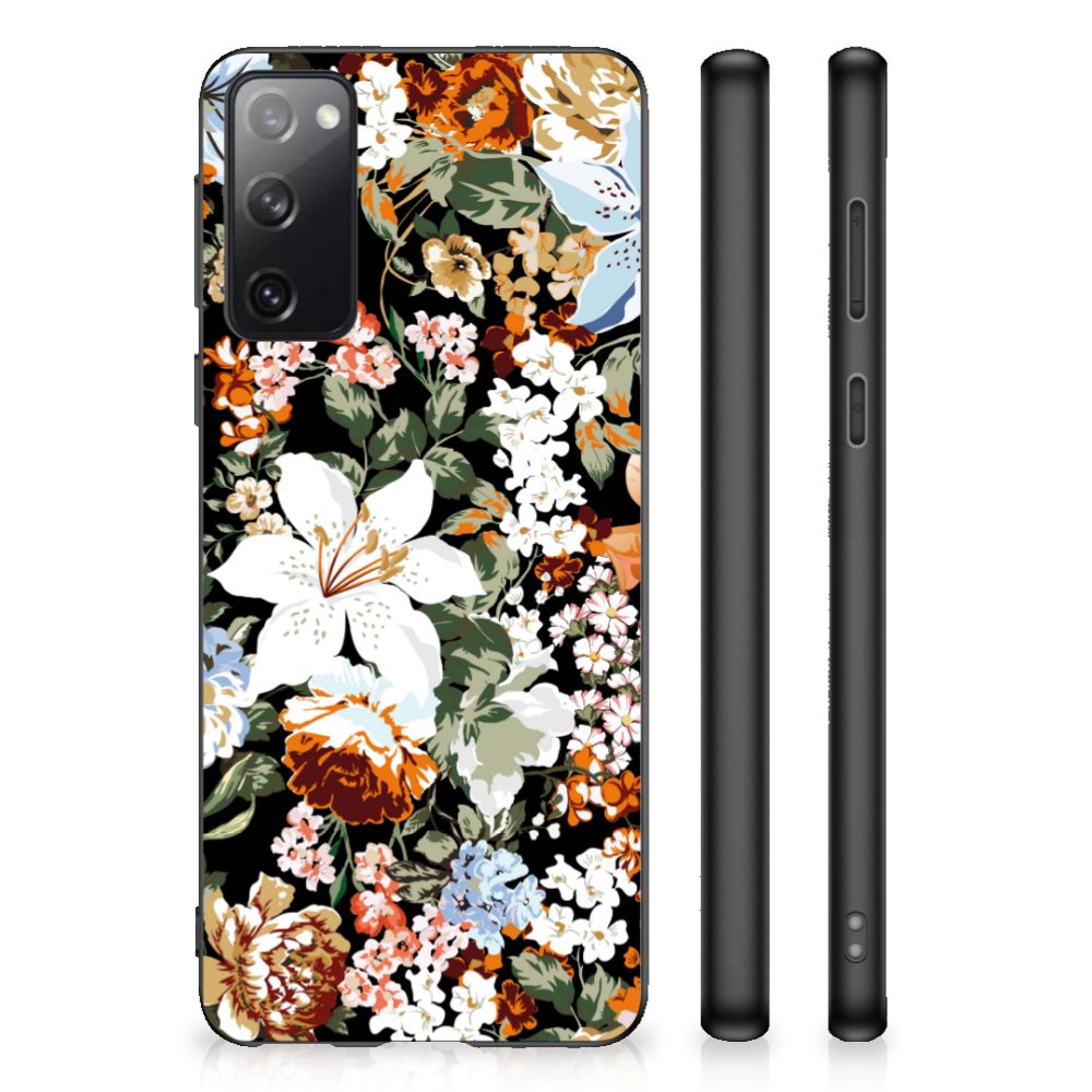 Skin Case voor Samsung Galaxy S20 Dark Flowers