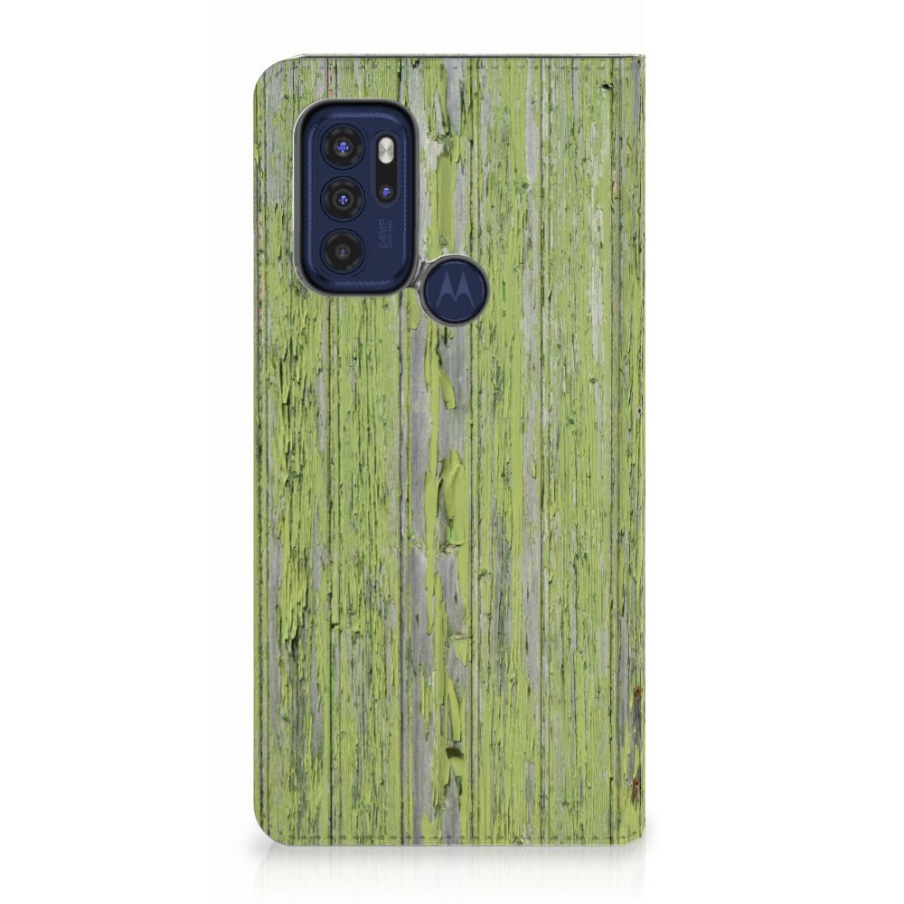 Motorola Moto G60s Book Wallet Case Green Wood - B2C Telecom