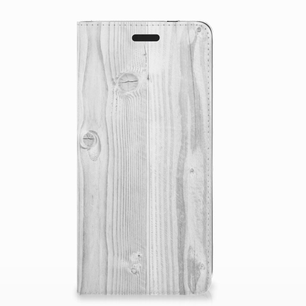 Nokia 3.1 (2018) Book Wallet Case White Wood