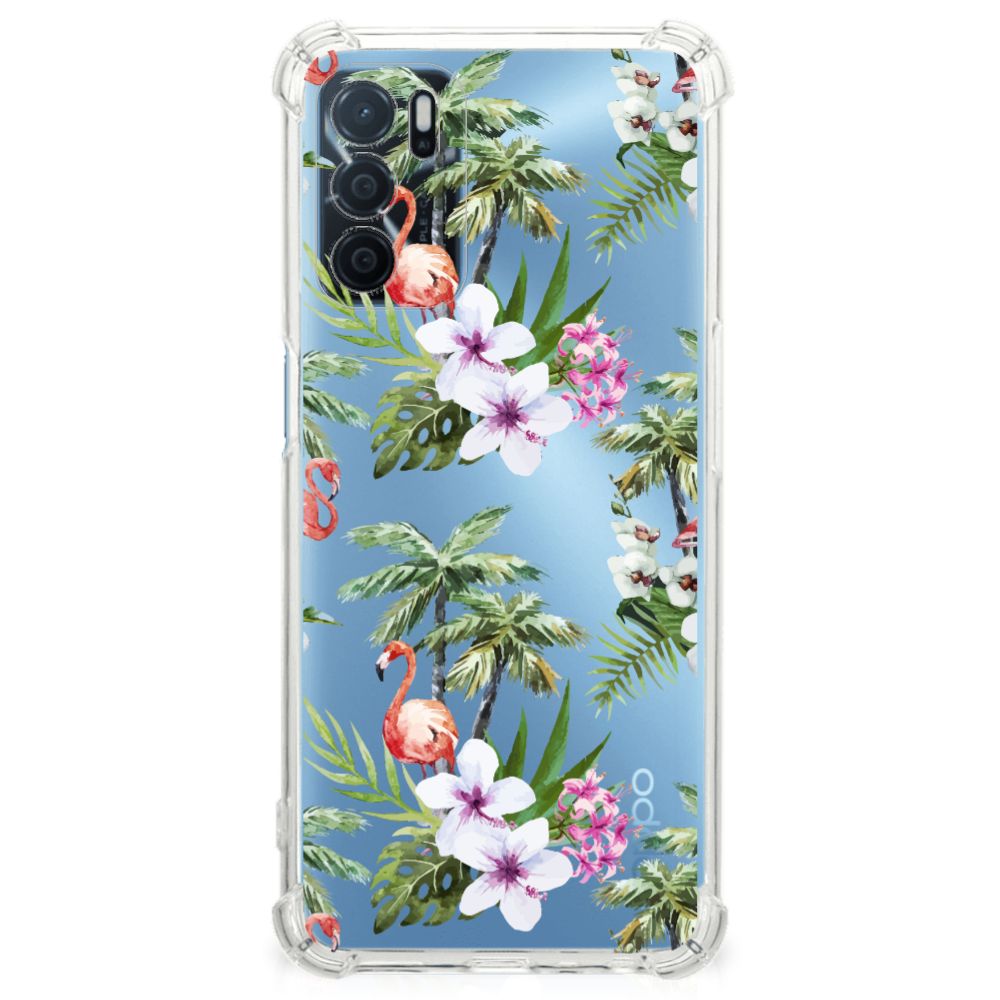 OPPO A16 | A16s | A54s Case Anti-shock Flamingo Palms