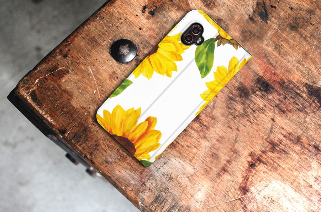 Smart Cover voor Samsung Galaxy Xcover 6 Pro Zonnebloemen - B2C Telecom