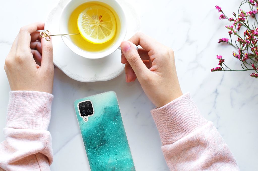 Hoesje maken Samsung Galaxy A12 Painting Blue