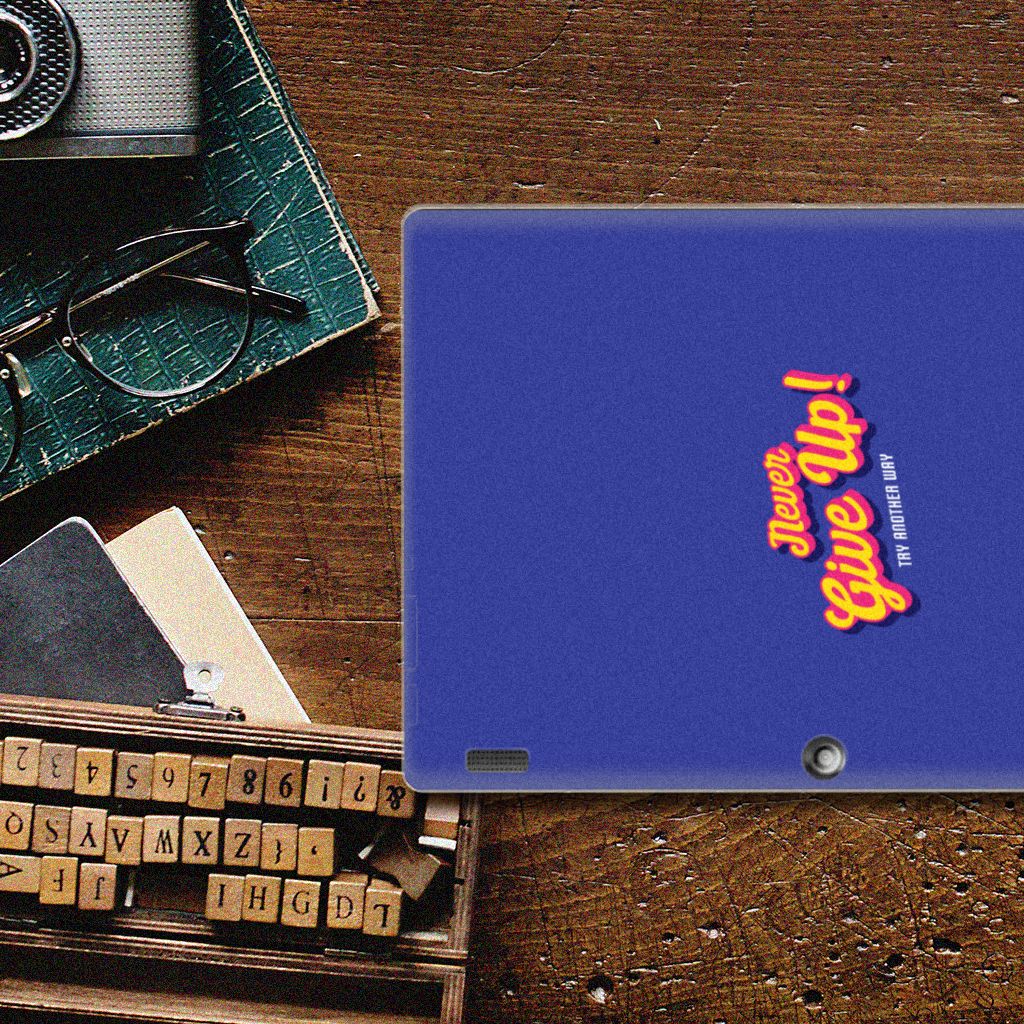 Lenovo Tab 10 | Tab 2 A10-30 Back cover met naam Never Give Up - B2C Telecom