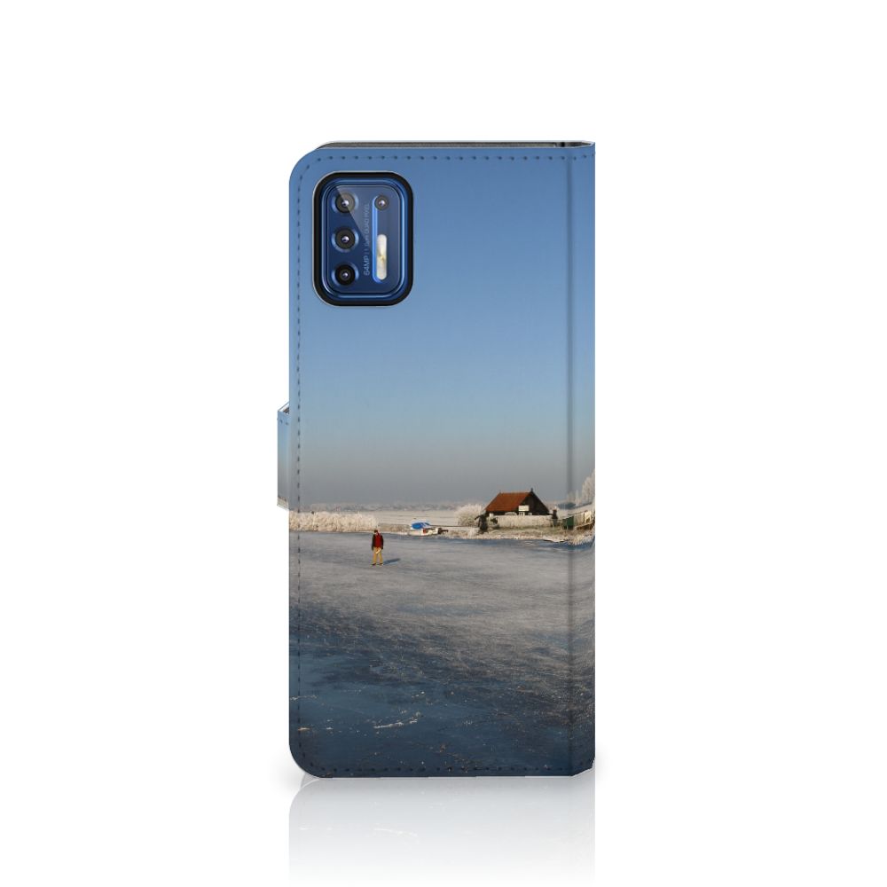 Motorola Moto G9 Plus Flip Cover Schaatsers