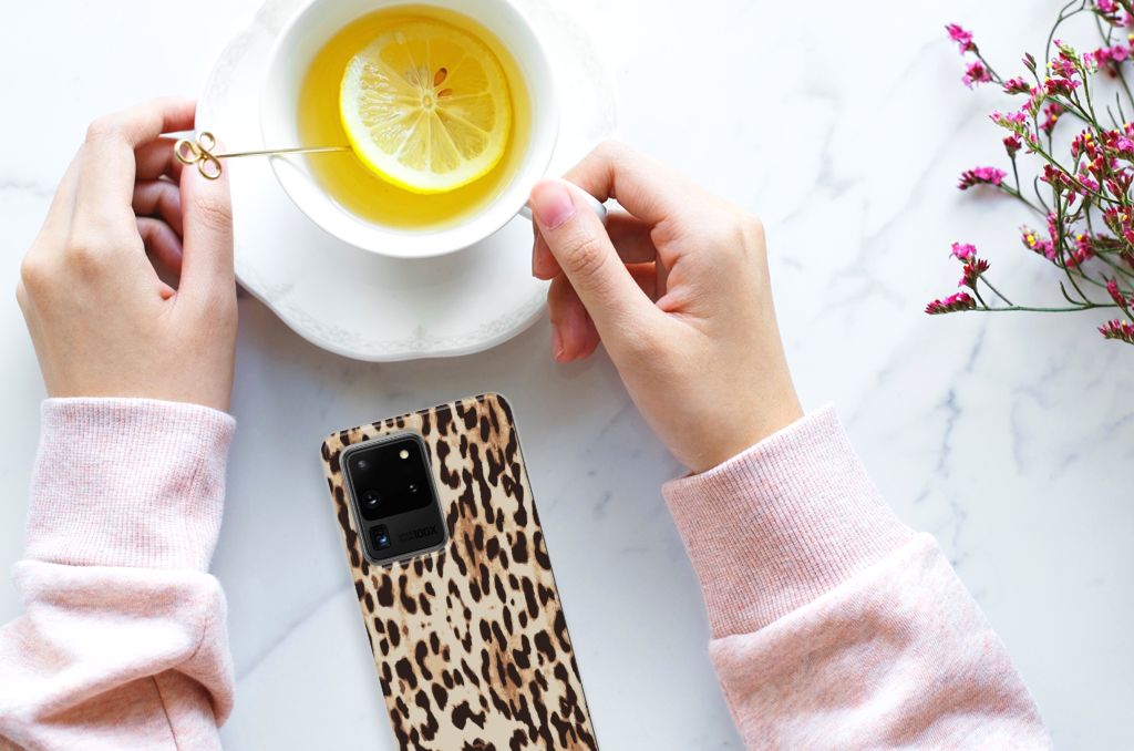 Samsung Galaxy S20 Ultra TPU Hoesje Leopard B2C Telecom