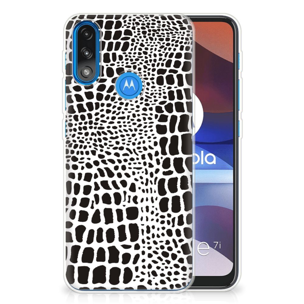 Motorola Moto E7/E7i Power TPU Hoesje Slangenprint