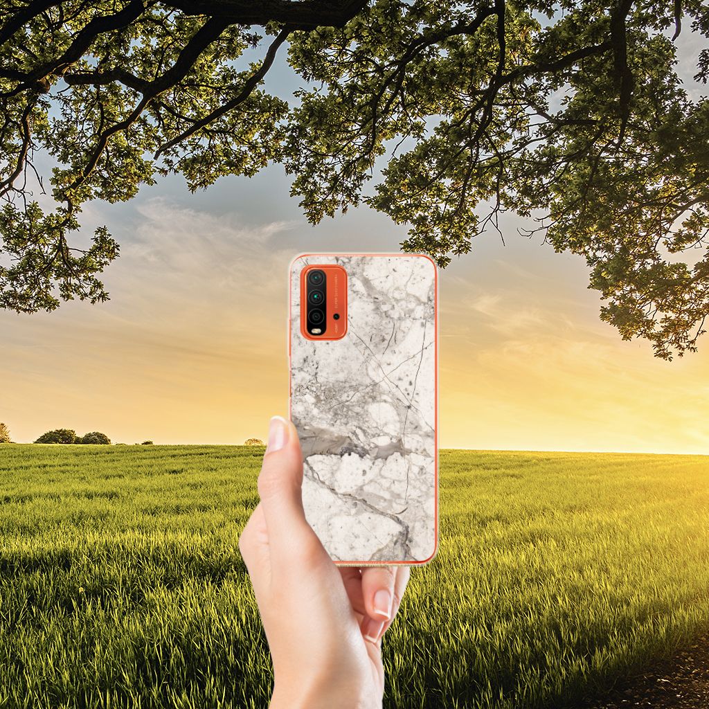 Xiaomi Poco M3 TPU Siliconen Hoesje Marmer Beige B2C Telecom