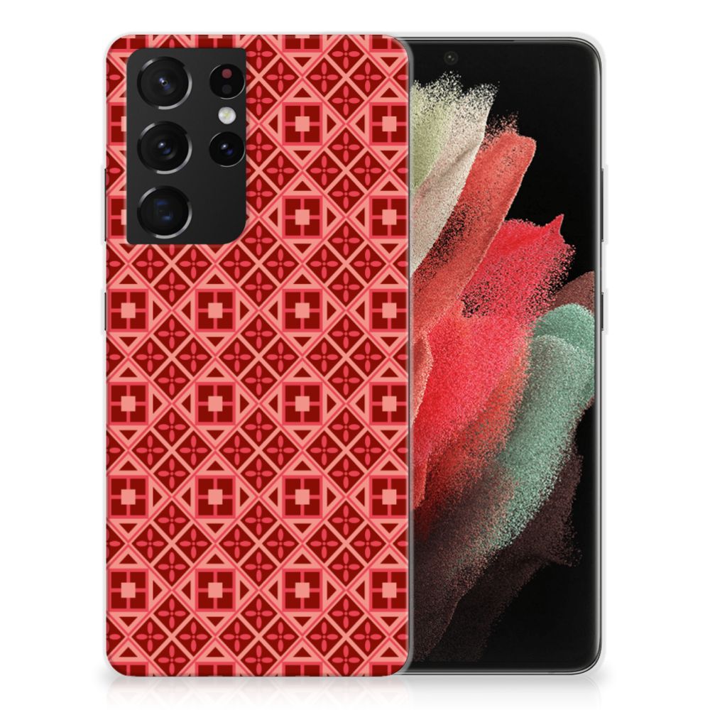 Samsung Galaxy S21 Ultra TPU bumper Batik Rood