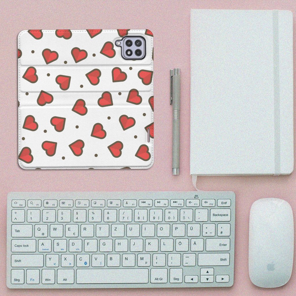 Samsung Galaxy A22 4G | M22 Hoesje met Magneet Hearts - B2C Telecom