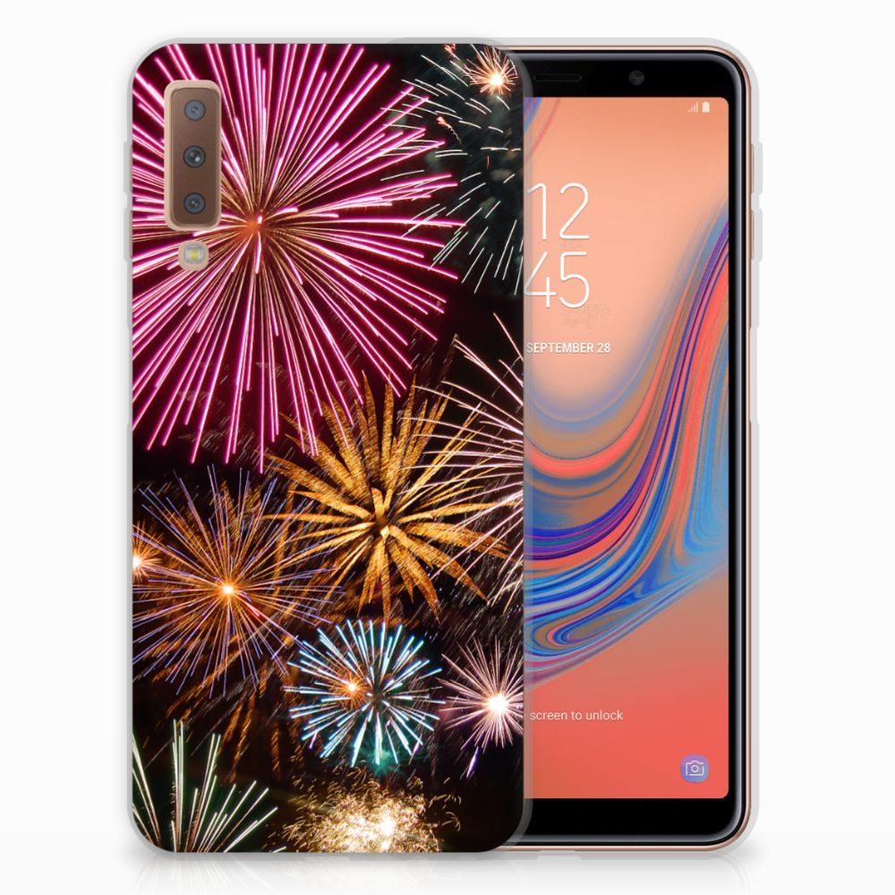 Samsung Galaxy A7 (2018) Silicone Back Cover Vuurwerk