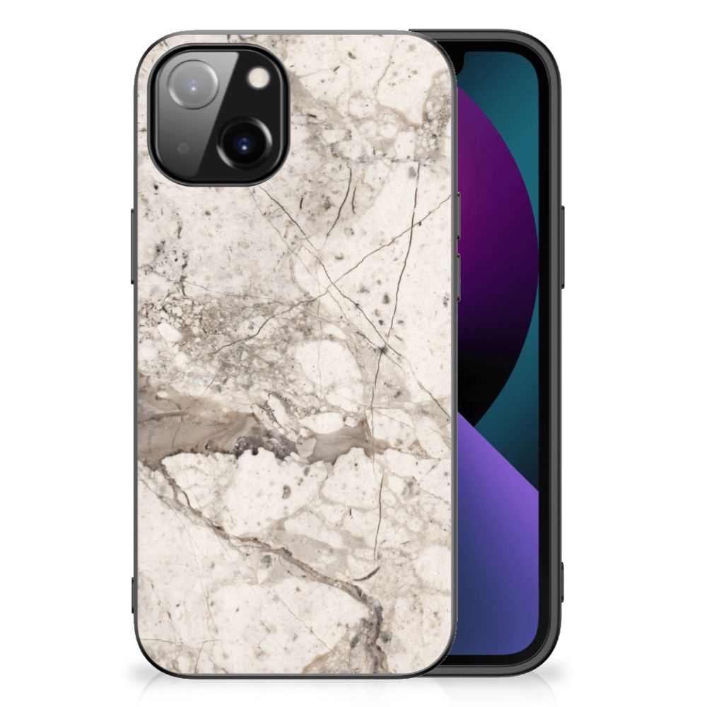 Apple iPhone 13 Marmeren Print Telefoonhoesje Marmer Beige B2C Telecom