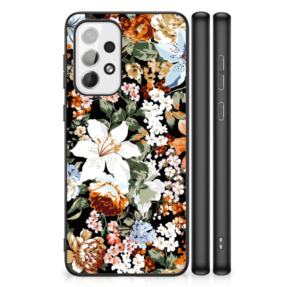 Bloemen Hoesje voor Samsung Galaxy A73 Dark Flowers B2C Telecom