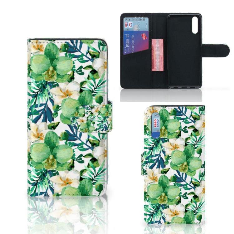 Huawei P20 Hoesje Orchidee Groen