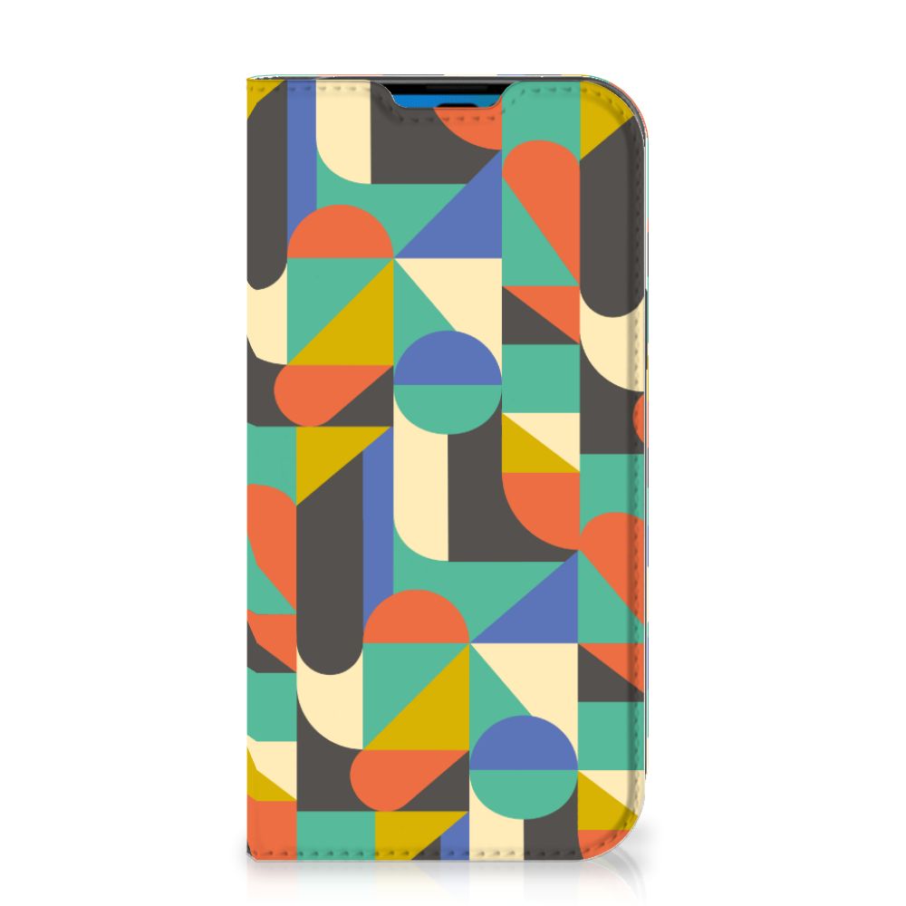 iPhone 14 Pro Hoesje met Magneet Funky Retro - B2C Telecom
