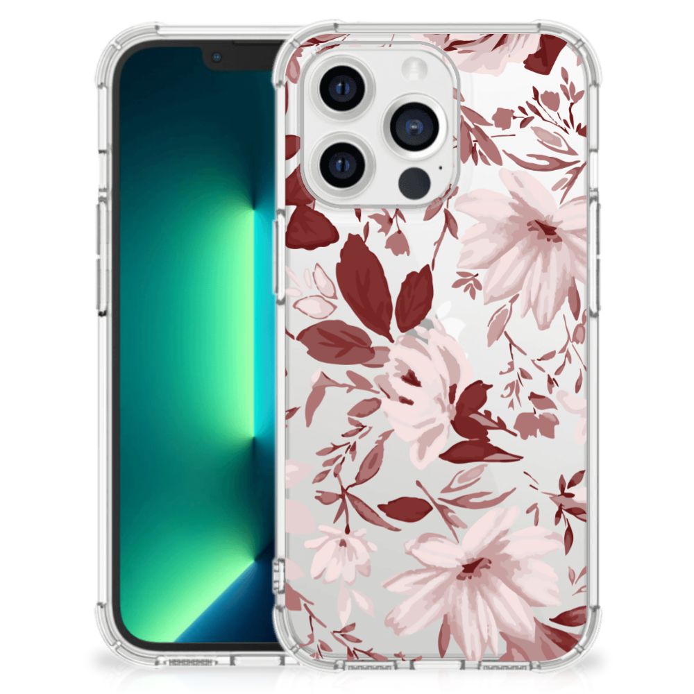 Back Cover iPhone 13 Pro Max Watercolor Flowers - B2C Telecom