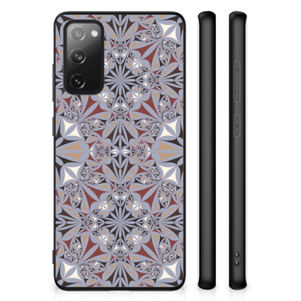 Samsung Galaxy S20 FE Marmeren Print Telefoonhoesje Flower Tiles B2C Telecom