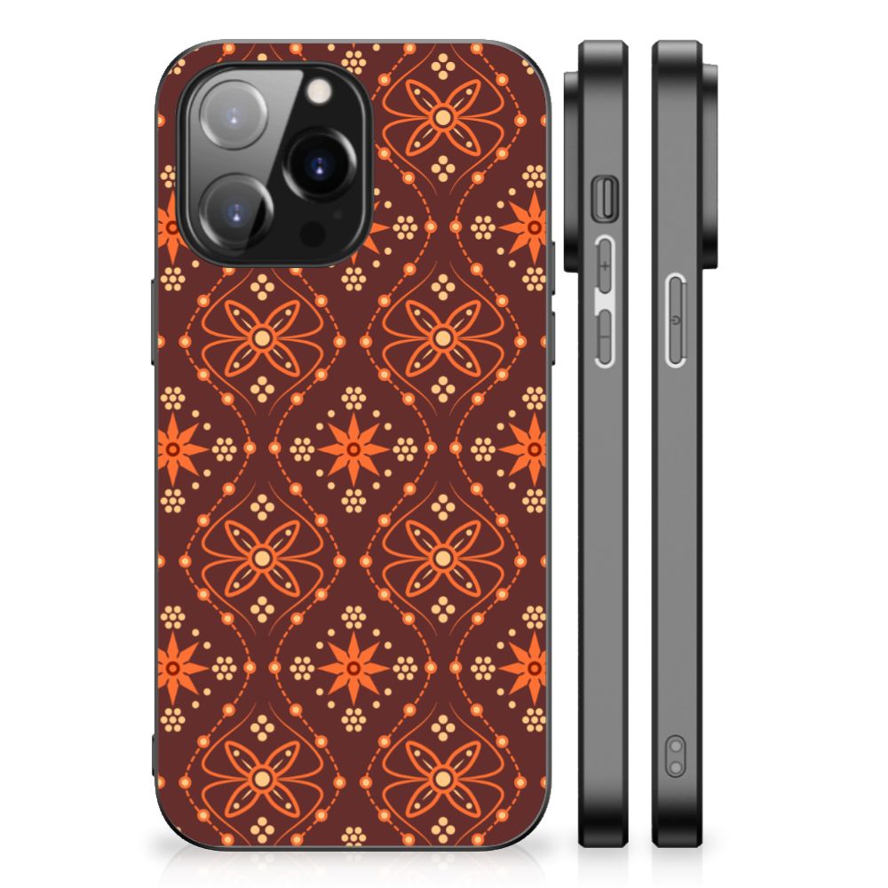 iPhone 14 Pro Max Back Case Batik Brown