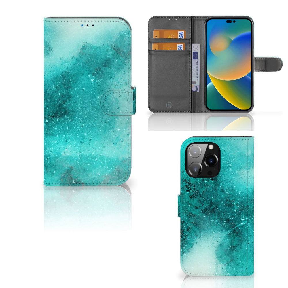 Hoesje iPhone 14 Pro Max Painting Blue