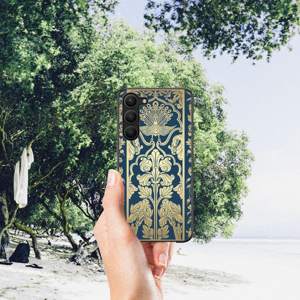 Samsung Galaxy S23 Plus Bloemen Hoesje Beige Flowers B2C Telecom