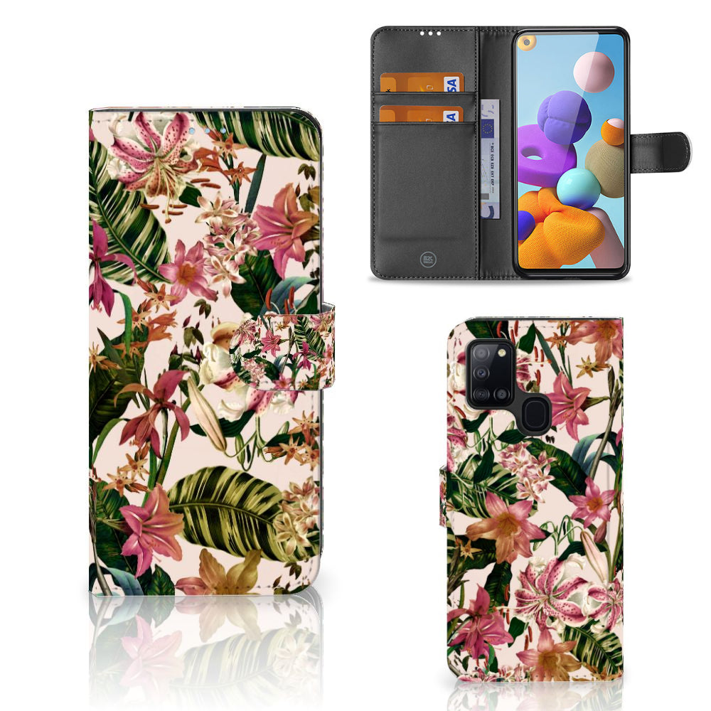 Samsung Galaxy A21s Hoesje Flowers