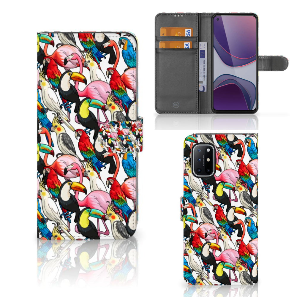 OnePlus 8T Telefoonhoesje met Pasjes Birds