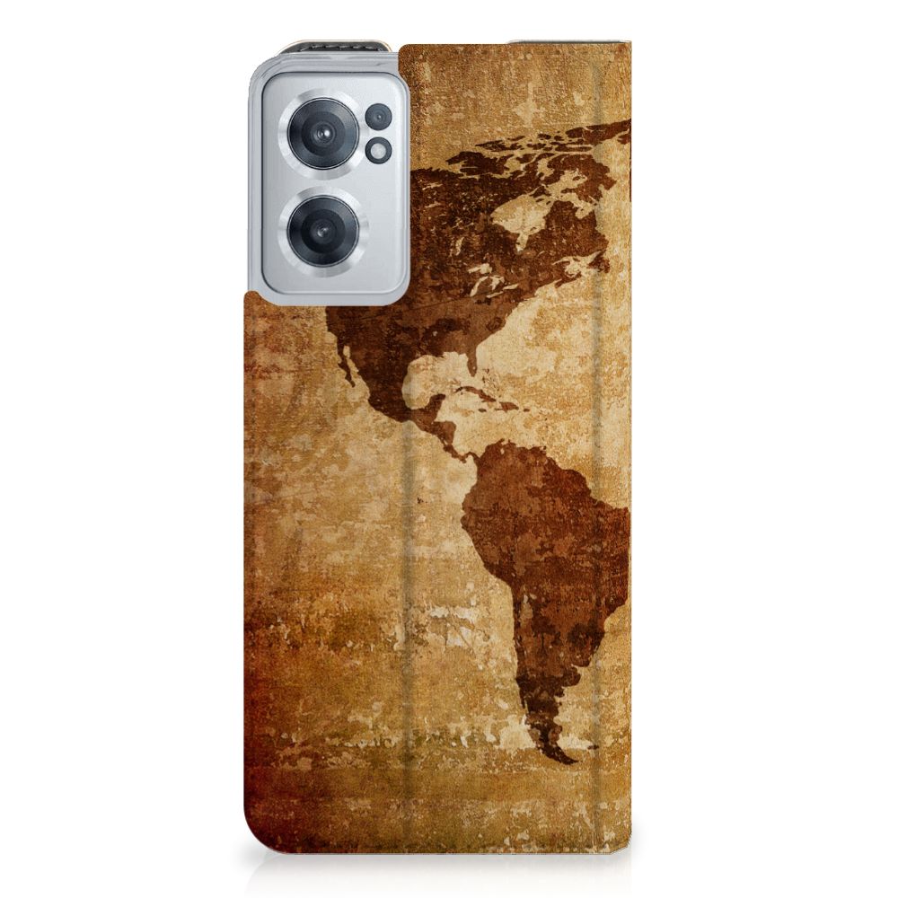 OnePlus Nord CE 2 5G Book Cover Wereldkaart - B2C Telecom
